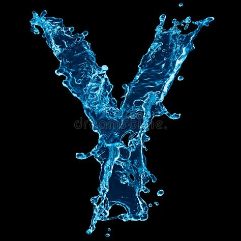 Photo about Clear blue water splash in shape of letter Y with black background. Image of shapes, graphical, movement - 29150523 Lightning Letters, Funny Vines Videos Youtube, Water Splashes, Alphabet Photos, Computer Gaming Room, Android Phone Wallpaper, Photo Letters, Graffiti Lettering Fonts, R Wallpaper
