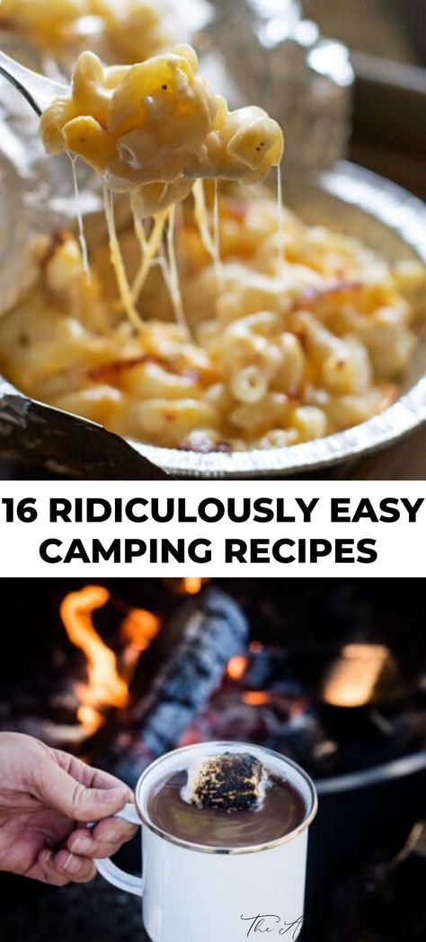 Campfire Dips Camping Recipes, No Fire Camping Meals, Camp Dinner Ideas, Fall Camping Food, Camping Recipes Easy, Camp Stove Recipes, Rv Meals, Easy Camping Dinners, Easy Camping Food