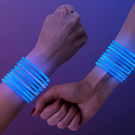 PRICES MAY VARY. INCLUDES: 100 Blue Glow Bracelets + Connectors (Create Necklaces Too!) EASY TO USE: Just Crack, Shake Up & Add Connectors! Tapping Pieces on a Surface While Glow Activates Can Help BRIGHT VALUE: Lasts for the Course of Your Event and Beyond - 5 to 8 Hours for Peak Glow FUN FOR ALL: Parties, Events, Holidays, School Activities & More PREMIUM QUALITY & SAFE: CPSIA Compliant + No Batteries Required The best Glow Stick Bracelets on the market! You will receive 4 tubes, each full of Glow Sticks, Glow Bracelets, Bracelet Pack, Glow Stick, Blue Glow, Kids Gift Guide, 8 Hours, Toys Shop, School Activities