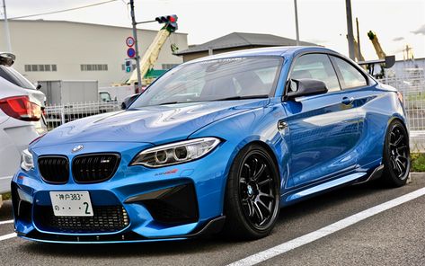 Download wallpapers BMW M240i Coupe, 4k, 2017 cars, tuning, BMW M2, german cars, BMW M2 Bmw, Bmw M240i, Bmw M135i, Bmw Blue, Luxury Cars Bmw, Carros Bmw, Chip Foose, Audi S6, Cars Bmw