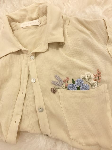 Shirt Embroidery Ideas For Men, Embroidered Shirt Diy, Embroidery French Knot, Tan Dress Shirt, Knot Shirt, Embroidered Shirt Dress, Paintings Ideas, Embroidered Shirts, Outfits Hombre