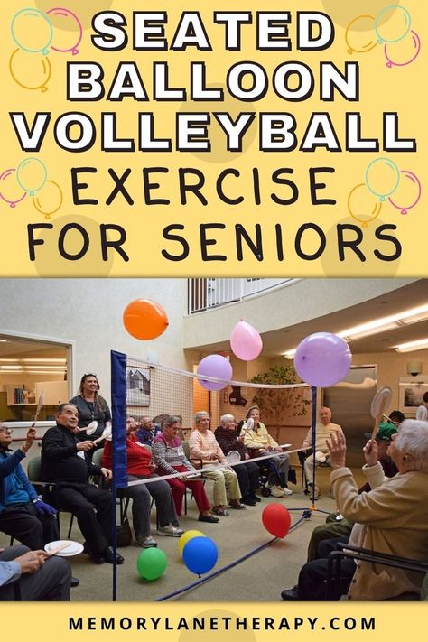 Exercise for Seniors, Balloon game, Activities, Aged Care Physical Games For Seniors Nursing Homes, Elderly Group Activities Therapy Ideas, Games For The Elderly Nursing Homes, Games For Disabled Adults, Senior Exercise Activities, Physical Therapy Games For Elderly, Wheelchair Games For Elderly, Senior Living Crafts, Nursing Home Exercise Activities