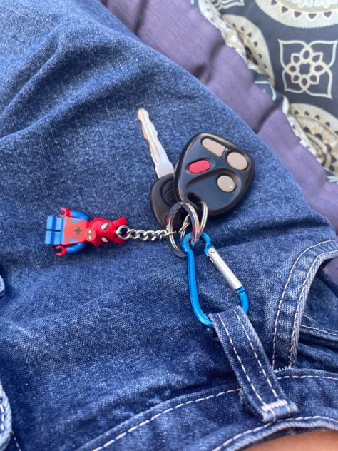 Key Chain Men, Men’s Car Accessories, Men Car Accessories, Car Decorations Interior Men, Honda Keys Aesthetic, Men’s Keychain, Car Key Lanyard, Spider Man Car Accessories, Spider-man Car