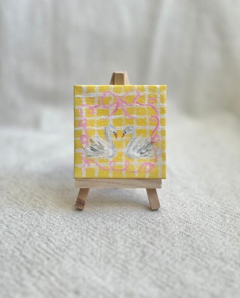 Nature, Mini Art Projects, Tiny Oil Paintings, Tiny Painting Ideas, Tiny Canvas Painting Ideas, Tiny Canvas Painting, Mini Art Gallery, Painting On Small Canvas, Tiny Paintings