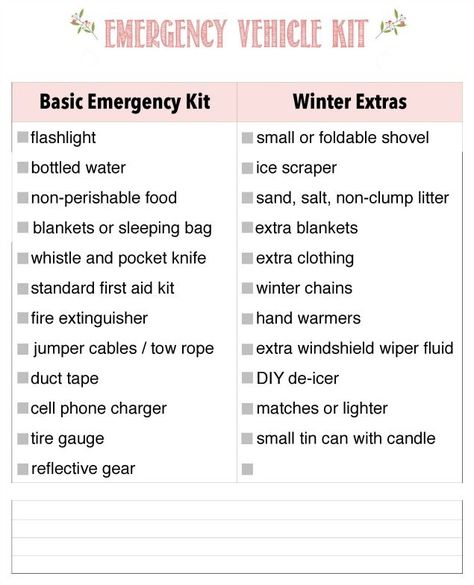 Car Emergency Kit Winter, Diy Car Emergency Kit, Winter Car Checklist, Deep Clean Car Checklist, Clean Car Checklist, Things To Put In My Car, New Car Essentials List, Car Cleaning Checklist, First Car Checklist