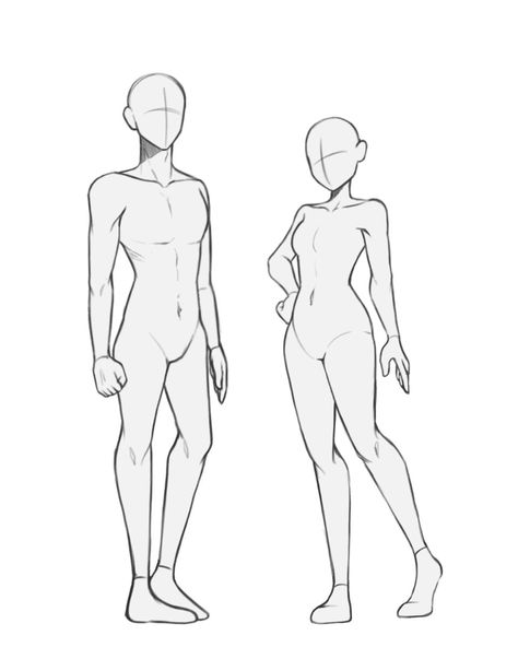 Anime Body Poses Drawing, Female Pose Reference Drawing Simple, Pose Reference Standing Straight, Anime Character Base Female, Stern Pose Reference, Drawing Reference Men Poses, Standing Base Reference, Pose Sketches Reference Female, Body Base Drawing Male And Female