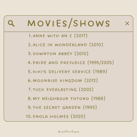 Cottagecore Tv Shows, Cottage Core Movies, Cottagecore Guide, Cottagecore Movies, Cottage Core Painting, The Secret Garden 1993, Cottagecore Books, Movie Challenge, Cottagecore Life