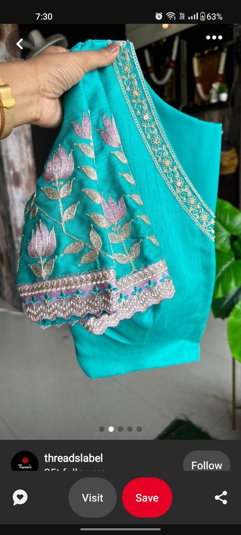 Aari Work Blouse Trending, Arya Work Designs, Latest Maggam Works, Fancy Aari Work Blouse Designs, Computer Work Blouse Designs, Lotus Embroidery, Wedding Blouses, Reception Hairstyles, Boatneck Blouse