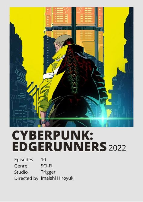 Cyberpunk Poster Anime, Cyberpunk Edgerunners Minimalist Poster, Cyberpunk Edgerunners Poster, Minimalist Cyberpunk, Cyberpunk Poster, Cyberpunk Movies, Anime Recs, Movie Character Posters, Minimalist Polaroid Poster