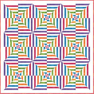 Quilt Inspiration: Free pattern day! Optical illusion quilts Patchwork, Illusion Quilts, Quilt Design Wall, Abstract Art Quilt, Optical Illusion Quilts, Pixel Quilting, Gees Bend Quilts, Tiled Quilt, Graph Paper Designs