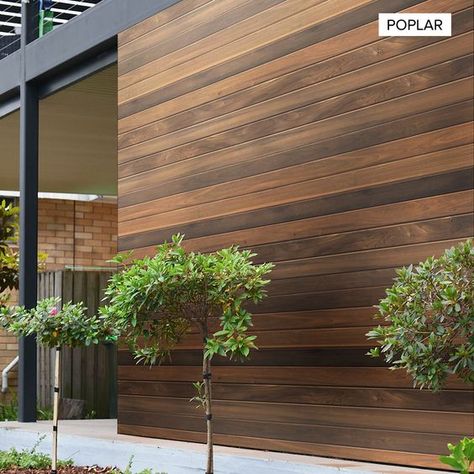 Modern Exterior Wood Cladding (15 SF) Cedar Siding Exterior, Exterior Wood Cladding, Exterior Wood Trim, Wood Cladding Exterior, Exterior Siding Colors, Exterior Houses, Wood Cladding, Mobil Home, House Siding