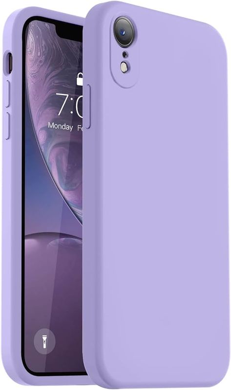 Amazon.com: Vooii Compatible with iPhone XR Case, Upgraded Liquid Silicone with [Square Edges] [Camera Protection] [Soft Anti-Scratch Microfiber Lining] Phone Case for iPhone 10 XR 6.1 inch - Light Purple : Cell Phones & Accessories Iphone Xr Purple, Iphone 10 Xr, Purple Cases, Iphone Xr Case, Iphone 10, Xr Case, Iphone Xr, Light Purple, Case For Iphone