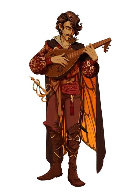 Male Human Lute Bard - Pathfinder PFRPG DND D&D 3.5 5th ed d20 fantasy Tumblr, Rpg Character Art, Dnd Bard, Illustration Fantasy, Character Design Cartoon, Pathfinder Character, Heroic Fantasy, Male Character, Dungeons And Dragons Characters