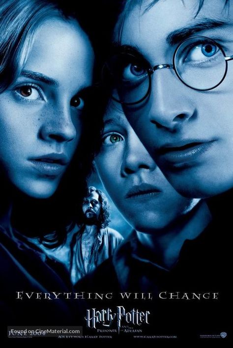 Harry Potter and the Prisoner of Azkaban movie poster Prisoner Of Azkaban Poster, Poster Harry Potter, Harry Potter Movie Posters, Harry Potter Poster, The Prisoner, Images Harry Potter, The Prisoner Of Azkaban, Ron And Hermione, Golden Trio