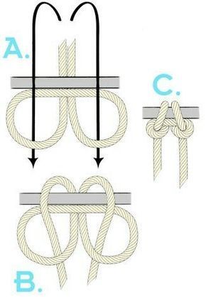 Napoleon Claw Knot Diagram. Lucet, Supraviețuire Camping, Simpul Makrame, Camping Knots, Hantverk Diy, Survival Knots, Knots Guide, Paracord Knots, Knots Diy