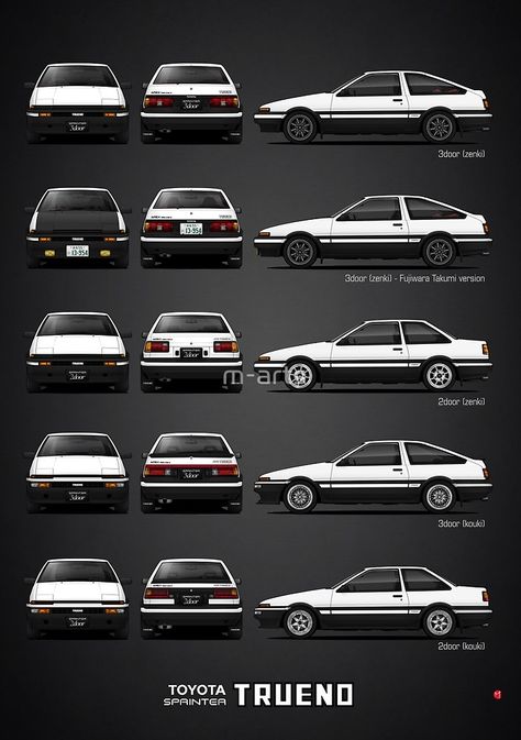 "AE86 - Toyota Sprinter Trueno" by m-arts | Redbubble Ae92 Trueno, Toyota Ae86 Trueno, Toyota Trueno, Trueno Ae86, Corolla Ae86, Ae86 Trueno, Toyota Sprinter, Ae 86, Toyota Ae86