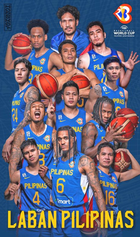 Design, Pinas, Pinoy Basketball, FIBA, Junemar Fajardo, Japeth Aguilar, Scottie Thompson, AJ Edu, Renz Abando, Jamie Malonzo, RR Pogoy, Khiefer Ravena, CJ Perez, Philippine National Team 2023. Laban Pilipinas Fajardo, Gilas Pilipinas, Scottie Thompson, Polynesian Tattoo Sleeve, Philippines Country, Fiba Basketball, Jordan Clarkson, World Cup 2023, Jordan Basketball