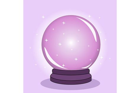 Creative holiday halloween concept vector illustration magic crystal ball. Magic Ball Illustration, Crystal Ball Painting, Crystal Ball Illustration, Magic Crystal Ball, Mirror Illustration, Magic Crystal, Magic Ball, Holiday Halloween, Halloween Magic