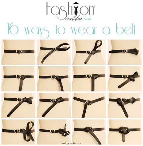 How to wear a #belt in many different ways. Come indossare una #cintura in tanti modi diversi. Pic #tutorial by @fashionsnobber. #fashion #tips #style Different Belt Styles, Styling A Belt, How To Style A Belt With A Dress, How To Wear Belt Without Belt Loop, Belts For Women How To Wear, How To Wear A Belt, How To Style Belts, How To Wear A Belt With A Dress, Styling Belts