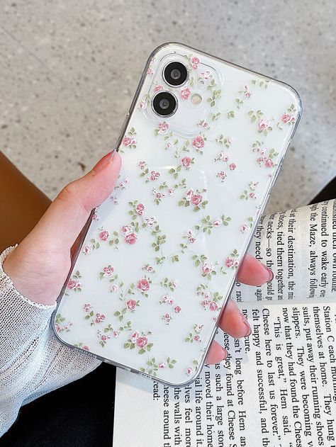 Ditsy Floral Clear Phone Case Cute Phone Cases Flowers, Clear Floral Phone Case, Clear Cute Phone Cases, Phone Cases Aesthetic Clear, Phone Cases Coquette, Coquette Iphone Case, That Girl Phone Case, Phone Cases Girly, Coquette Phone Cases