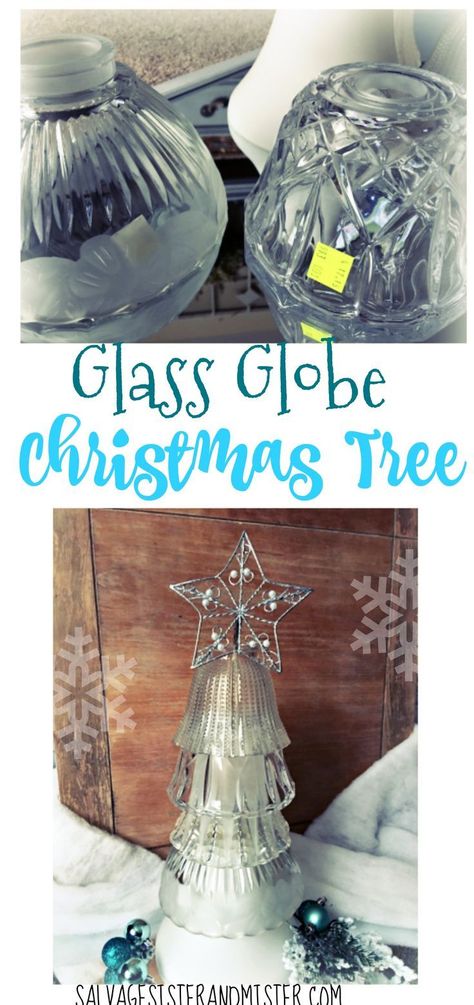 Upcycling, Ceiling Fan Globes, Light Globes, Easy Christmas Decor, Globe Crafts, Diy Hanging Shelves, Simple Christmas Decor, Floating Shelves Diy, Diy Recycle