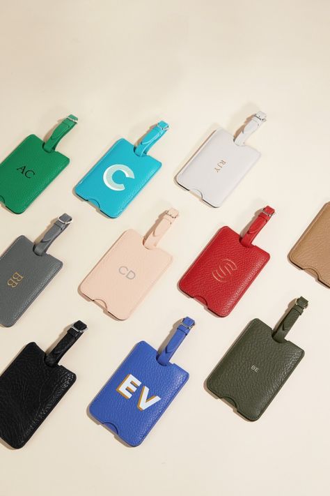 Leather Bag Tag, Luggage Tag Designs, Corporate Promotional Gifts, Leather Travel Accessories, Small Leather Accessories, Leather Luggage Tag, Leather Anniversary Gift, Travel Tags, Leather Anniversary