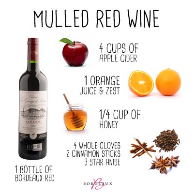 {mulled red wine} warm stove-top or in a slow cooker for at least an hour. Takes me back to France :) Mulled Wine, Ina Garten, Food Network, Mulled Red Wine, Mulled Wine Recipe, Wine Recipe, Holiday Drinks, Christmas Drinks, Mocktails