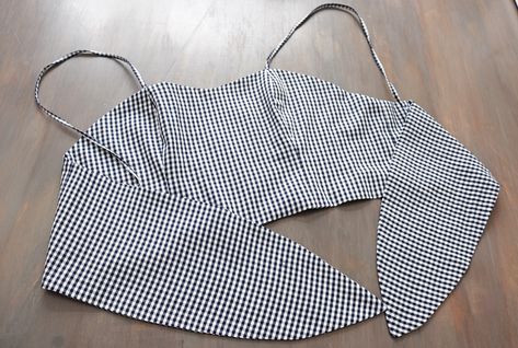 How To: Gingham Tie-Back Crop Top | Contour Affair Crop Top Sewing Pattern, Fashion Maker, Diy Sy, Diy Top, Diy Crop Top, Costura Fashion, Upcycle Clothes Diy, Sewing Tops, Crop Top Pattern