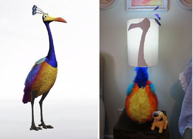 Kevin Lamp from a Disney Pixar Up Nursery Disney Up Nursery, Figment Nursery, Up Nursery Theme, Up Themed Nursery, Pixar Nursery, Disney Kids Rooms, Up Nursery, Disney Lamp, Casa Disney