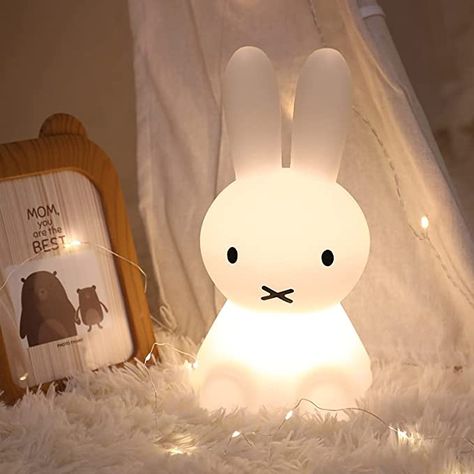 Kawaii, Lamps For Girls, Cute Lamps, Miffy Lamp, Rabbit Light, Bunny Lamp, Color Changing Led Lights, Childrens Lighting, Kawaii Room Decor