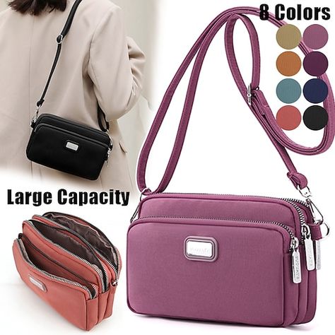 Shoulder Purses, Cheap Crossbody Bags, Rose Violette, Woman Handbag, Cheap Handbags, Womens Crossbody Bag, Leather Shops, Nylon Bag, Chest Bag