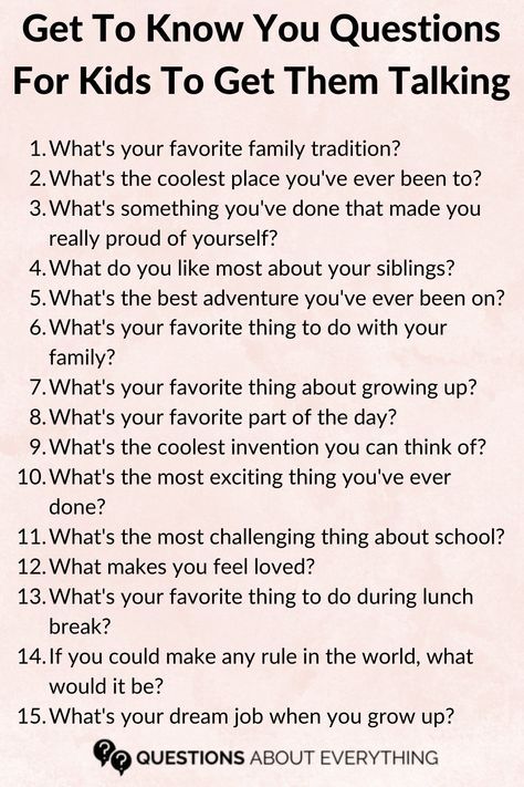 Kid Questions To Ask, Questions For Kids Thought Provoking, Questions To Ask Kids About Themselves, Get To Know You Questions For Kids, Get To Know Questions, Getting To Know You Questions, Questions For Teenagers, Questions For Teens, Fun Questions For Kids
