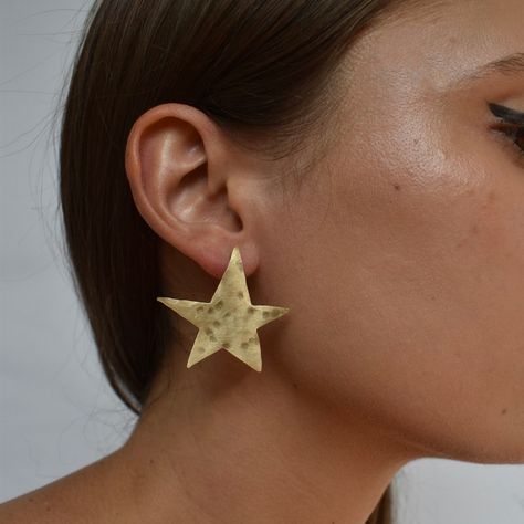 Big Star Earrings, Silver Moon Earrings, Mismatch Earrings, 2024 Wishlist, Moon Stud Earrings, Big Moon, Moon Wedding, Moon And Star Earrings, Moon Studs