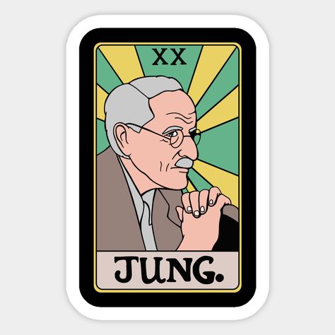 Carl Gustav Jung Tarot Portrait - Jungian Psychology Teacher - Color -- Choose from our vast selection of stickers to match with your favorite design to make the perfect customized sticker/decal. Perfect to put on water bottles, laptops, hard hats, and car windows. Everything from favorite TV show stickers to funny stickers. For men, women, boys, and girls. Psychology Stickers Printable, Tarot Portrait, Psychology Stickers, Psychology Teacher, Learning Psychology, Psychology Humor, Color Stickers, Jungian Psychology, Sticker Design Inspiration