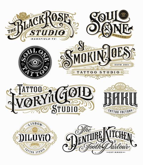 25+ Awe-Inspiring Victorian Logo Designs For Inspiration - Designbolts Logos, Brand Names Inspiration, Gothic Logo Design, Victorian Graphic Design, Steampunk Logo, Victorian Logo, Edge Logo, Brand Graphics, Typography Branding