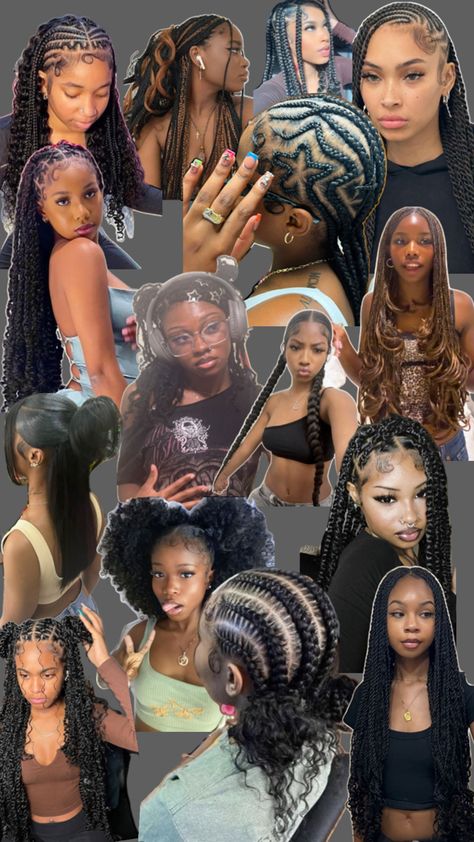 Cállate with different hairstyles for the summer or for anything Braid Ideas For Short Hair Black, Black Hairstyles Names, Natural Box Braids Hairstyles, Short Black Girls Hairstyles Braids, Y2k Hairstyles For Braids, Curly Hair Styles Braid, Summer Hairstyles Beads, Goodest Braids Hairstyles, Hairstyles For Knotless Braids With Beads
