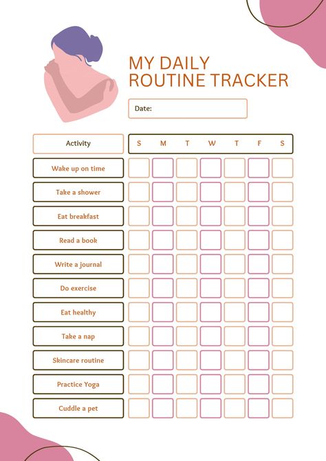 Keep track of day to day routine and activities with this Daily Routine Planner. Organisation, Daily Routine Board, Daily Routine Schedule Template, Daily Routine Tracker, Daily Activity Tracker, Beauty Routine Planner, Daily Schedule Kids, Routine Tracker, Daily Routine Chart