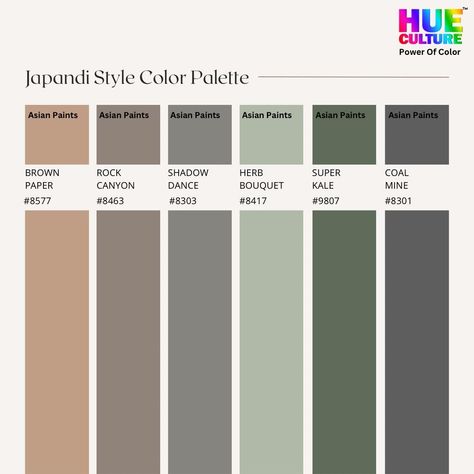 Japandi Wall Color Palette, Japandi Interiors Studio Apartment, Japanese Color Palette Interior, Japandi Style Living Room Design, Accent Wall Japandi, Japandi Color Palette 2023, Japandi Style Color Palette, Japandi Interiors Green, Japandi Green Bedroom