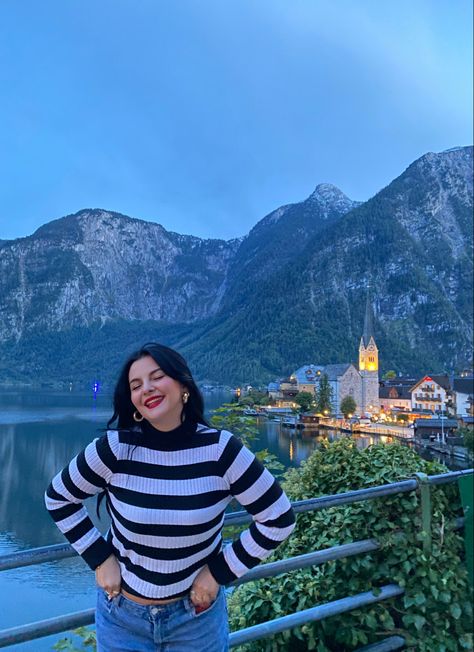 The perfect view and outfit from Hallstatt Austria! Instagram, Austria, Hallstatt Austria, Places Worth Visiting, Perfect View, Europe Outfits, Quick Saves