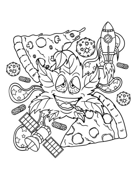 Printable Trippy Weed Coloring Page / Digital Download / - Etsy Adult Coloring Books Printables, Trippy Drawings, Words Coloring Book, Adult Colouring Printables, Love Coloring Pages, Detailed Coloring Pages, Princess Coloring Pages, Adult Coloring Designs, Free Adult Coloring Pages