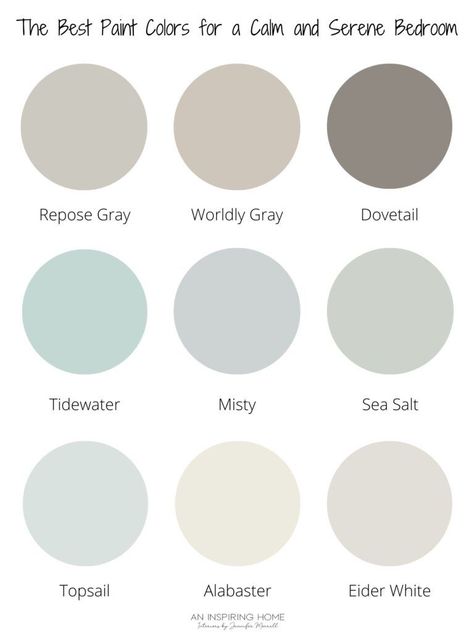 The best paint colors for a calm and serene bedroom Bedroom Paint Color Inspiration, Small Bedroom Colours, Best Bedroom Paint Colors, Best Bedroom Colors, Calming Bedroom, Paint Color Inspiration, Serene Bedroom, Best Paint, Bedroom Wall Colors