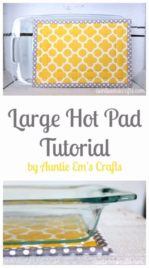 DIY Sewing Projects for the Kitchen - Large Hot Pad Tutorial - Easy Sewing Tutorials and Patterns for Towels, napkinds, aprons and cool Christmas gifts for friends and family - Rustic, Modern and Creative Home Decor Ideas http://diyjoy.com/diy-sewing-projects-kitchen Sew Ins, Large Hot Pad, Hot Pads Tutorial, Fat Quarter Projects, Decor Ikea, Costura Diy, Beginner Sewing Projects Easy, Hot Pad, Creation Couture