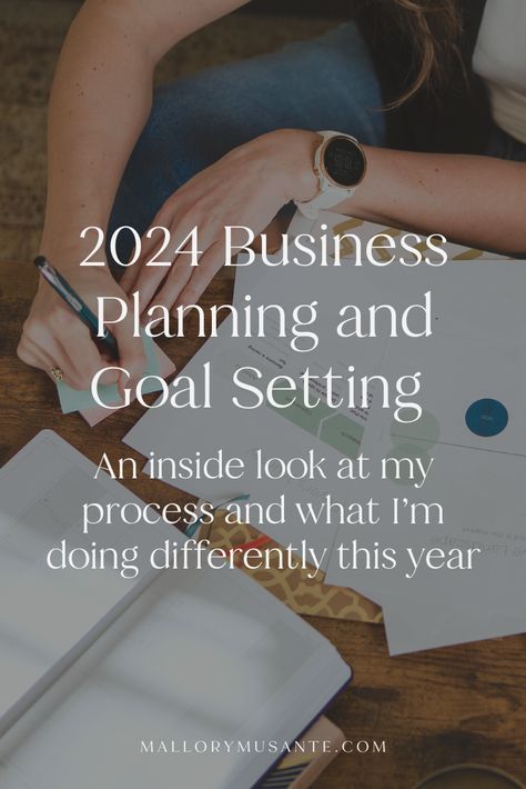 Giving you an inside look at my 2024 business planning and goal setting process. Tactical strategies to help you plan ahead as well as what I'm doing differently this year. 2024 Small Business Goals, 2024 Business Goals, 2024 Goal Planning, 2024 Goal Setting, Business Strategy Plan, How To Make A Business Plan, Business Goals Ideas, Business Goals Template, Goals For Business