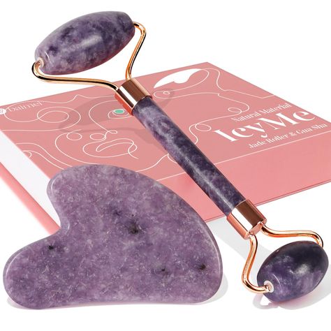 facial roller and gua sha, skincare, gift set, good for gifts, gifts for girls Face Roller And Gua Sha, Muscle Tension Relief, Facial Puffiness, Gua Sha Set, Roller And Gua Sha, Face Massager Tool, Roller Gua Sha, Facial Tools, Gua Sha Facial