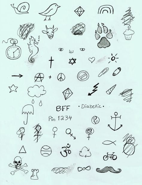 Here are some drawings to help you decide on a stick and poke tattoo. Line drawings and simple outlines are easiest for those starting out. Do It Yourself Tattoo, Poke Tattoo Ideas, Stick And Poke Tattoo Ideas, Small Wave Tattoo, Stick Tattoo, Stick Poke Tattoo, Stick And Poke Tattoo, Rock Tattoo, Sharpie Tattoos