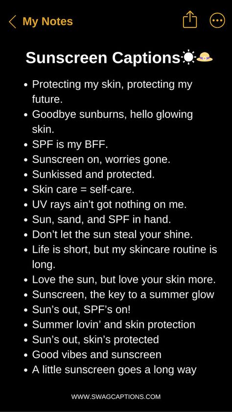 Shield your skin and soak up the sun responsibly with these Sunscreen Captions For Instagram! From beach vibes to poolside moments, let your glow shine while staying protected. Embrace the sunshine without worrying about the burn! Sunscreen Quotes, Beachy Sayings, Burned Quotes, Protection Quotes, Skins Quotes, Silly Quotes, Witty One Liners, Caption For Yourself, Best Sunscreens