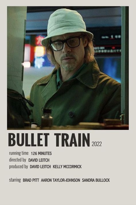 Brad Pitt Movies, Polaroid Movie Poster, Train Movie, Better Call Saul Breaking Bad, Classic Films Posters, Train Posters, Movie Card, Film Posters Minimalist, Bullet Train