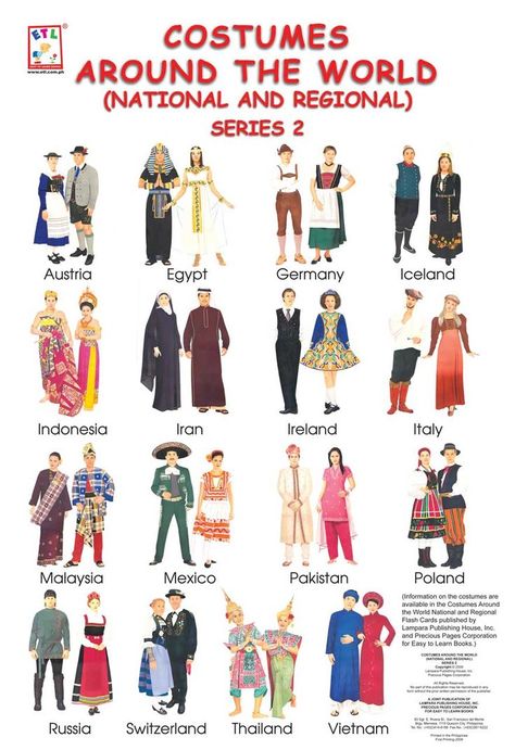 Costumes For Seven People, Cultural Clothing Around The Worlds, Different Cultures Clothing, English Culture Clothing, Traditional Cultural Clothing, Traditional Clothes Around The World, International Costume Ideas, People Around The World Culture, Different Countries Costumes