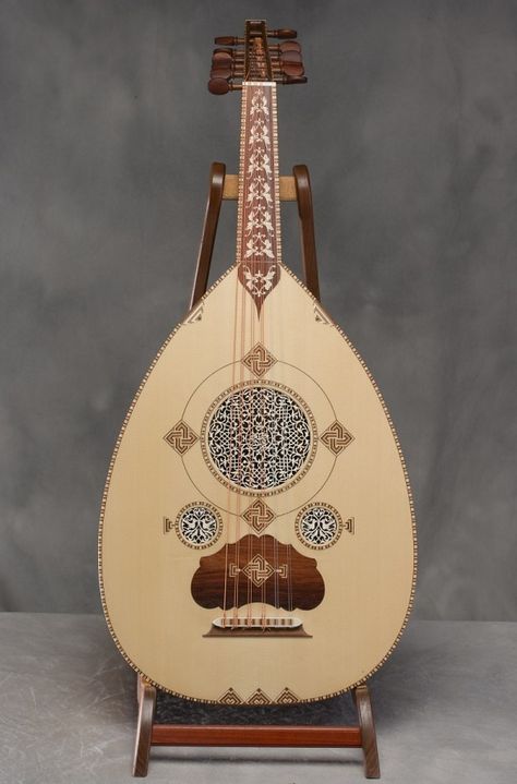 Khalaf Oud Oud Music, Islamic Music, Old Musical Instruments, Ancient Music, Antique Radio, Box Guitar, Fantasy Theme, Musical Art, Guitar Design