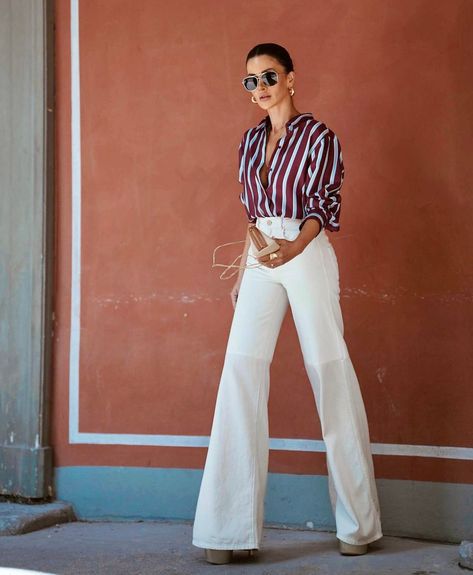 11 Best Shoes to Wear with Wide Legged Pants Shoes For Wide Leg Pants, Shoes With Wide Leg Pants, White Wide Leg Pants Outfit, Best Shoes To Wear, Wide Leg Outfit, White Flare Pants, Wide Leg Jeans Outfit, Wide Leg Pants Outfit, Wide Legged Pants